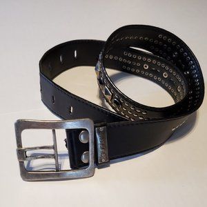 Burton Black and Silver Studded Belt Size S (37 in)